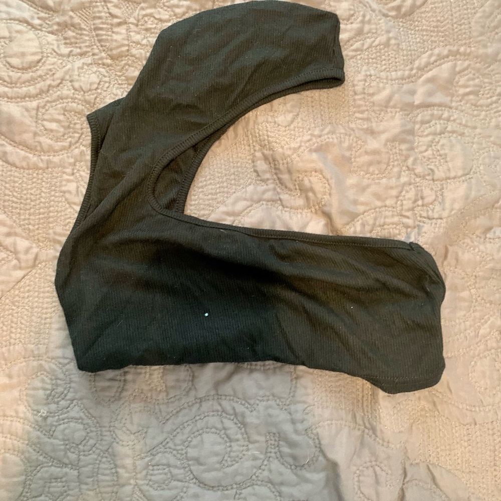 Black going out top